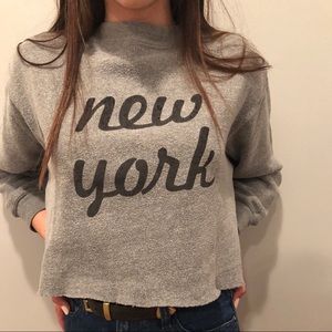 “New York” brandy Melville cropped sweater
